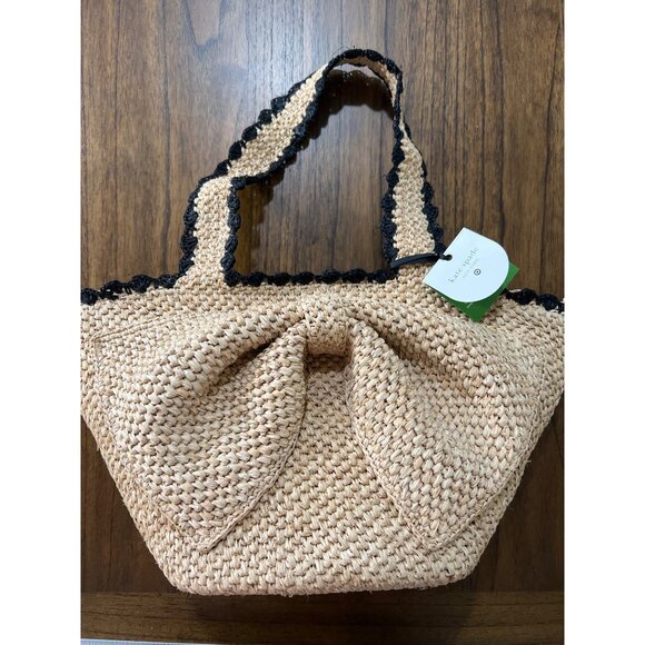 kate spade Handbags - NEW Kate Spade x Target straw raffia tote bag with bow NWT